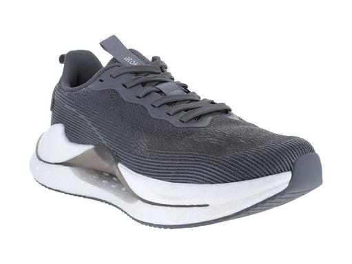 Tenis de baloncesto ATOK color gris con suela blanca y detalles en gris oscuro.