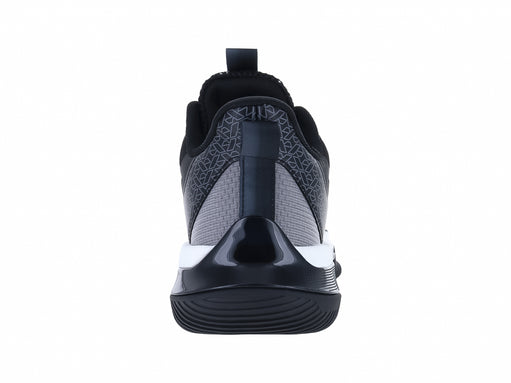 Tenis de baloncesto ATOK PERFORMANCE en colores negro y gris con detalles blancos y diseño deportivo moderno.
