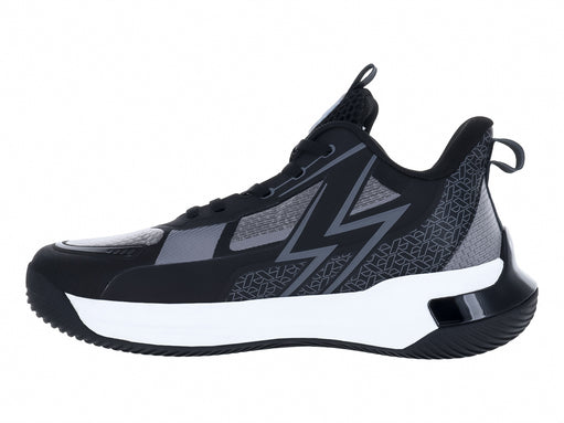 Tenis de baloncesto ATOK PERFORMANCE en colores negro y gris con detalles blancos y diseño deportivo moderno.