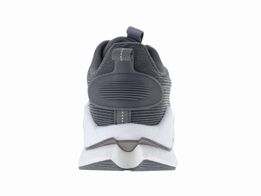 Tenis de baloncesto ATOK color gris con suela blanca y detalles en gris oscuro.